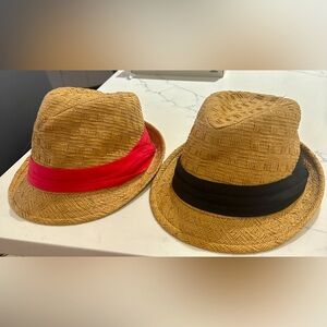 GUESS Brown Straw Bucket Sun Hat One size
